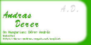 andras derer business card