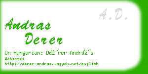 andras derer business card